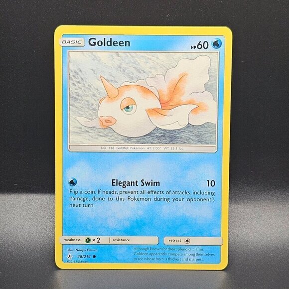 Goldeen 48/214 Pokemon Common SM: Unbroken Bonds MP - Picture 3 of 4